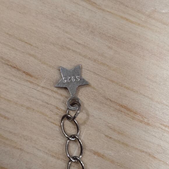 Delicate Sterling Silver 925 Layered Choker Chain Necklace CZ Star Moon Pendant - Picture 4 of 14